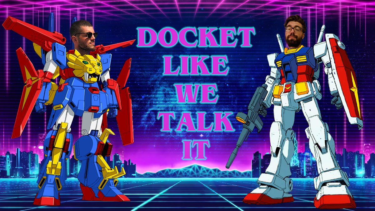 DockLikeWeTalk's tweet photo. Cover photo goals! We traded in out limp human bodies for these gundam shells! Luie's scope has orange on it and Jim's has the heart of a Lion! Lifes crazy yall! https://t.co/bmB4PgXgLm