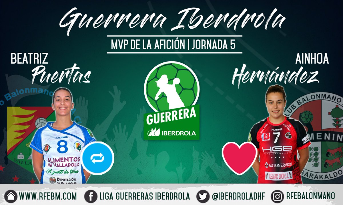 IberdrolaDHF's tweet photo. 🏆 #LigaGuerrerasIberdrola
📊 Jornada 5
#⃣ #GuerreraIberdrola 
🆚 @BmAulaCultural : @CbmZuazo 
♻️ RT: @Beita49 
❤️ Me gusta: @AinhoaHperchis https://t.co/DnF0T2Xudy
