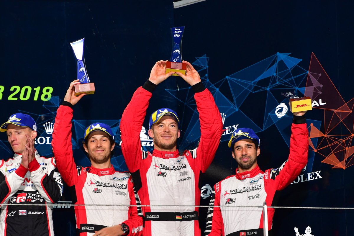 RebellionRacing's tweet photo. Congratulations guys! 🥉
#6HFUJI #REBELLIONRacing #TVR #REB13 https://t.co/t17hR9MiEI