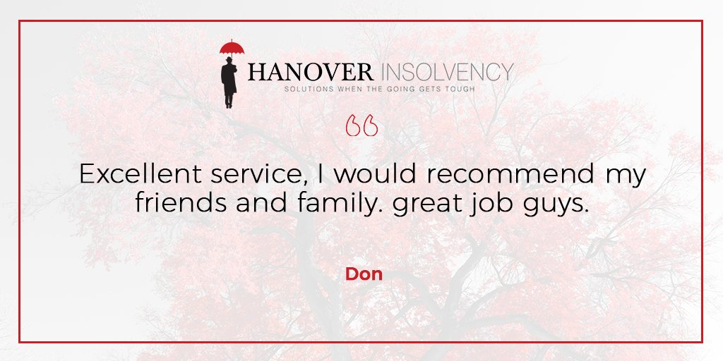 HanoverInsolv's tweet photo. Thanks for your great review Don! 😄

To find out more about our serivces, get in touch today on 0161 905 4764 or visit our website at https://t.co/g8I9MYLmSL #HanoverInsolvency https://t.co/bGp6zzeqgz