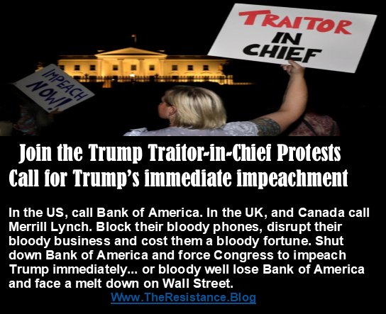 ogkeyser's tweet photo. IMPEACH THE TRAITOR
#CallBankAmerica in USA
#CallMerrillLynch in UK, Canada
Mob their phones
Cost them a bloody fortune
ForceCongress 2 #ImpeachTrump
#TheResistance #TrumpRussia @MoveOn
@MMFlint #blacklivesmatter #blimp #edinburgh https://t.co/9PBl15XnxA