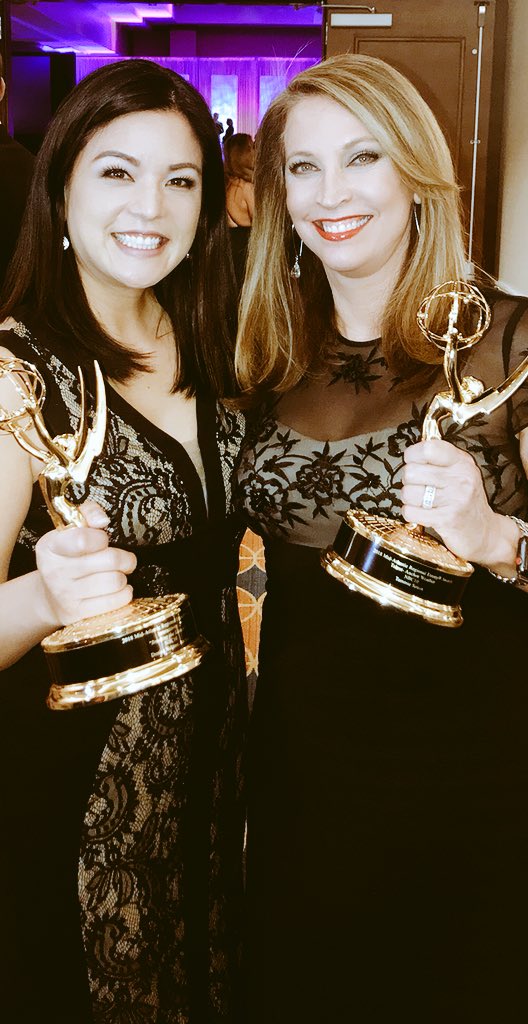 NakanoDenise's tweet photo. Congratulations to @TammieSouza on the Emmy for best weather anchor! We started our careers together at KHSL-TV in Chico and now loving life in Philly. #EmmyMA #EmmyMidAtlantic #Emmys2018 https://t.co/E7StCMCIv5
