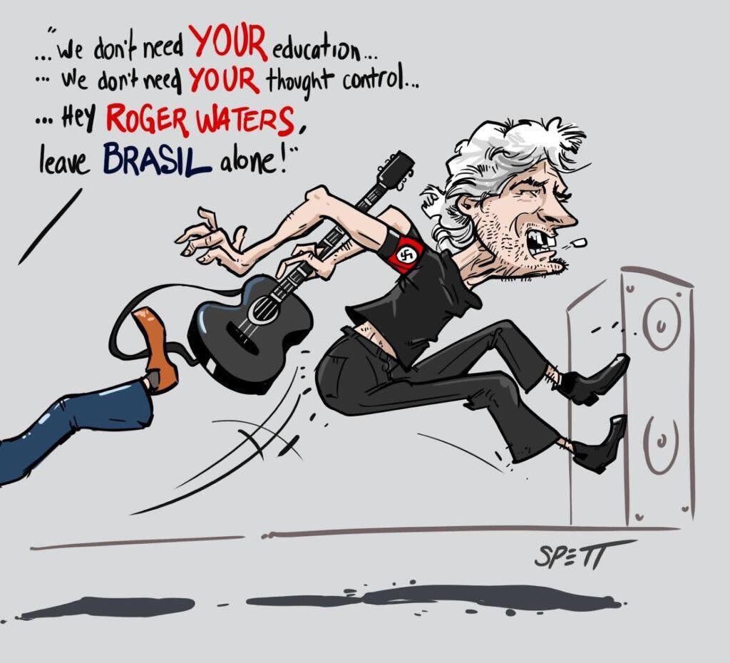 TaiseChemello's tweet photo. @rogerwaters @AllianzParque #RogerWatersCorruPT 
#RogerWaters supports corruption in Brazil 
#RogerWatersNo https://t.co/qnJsrCyxye