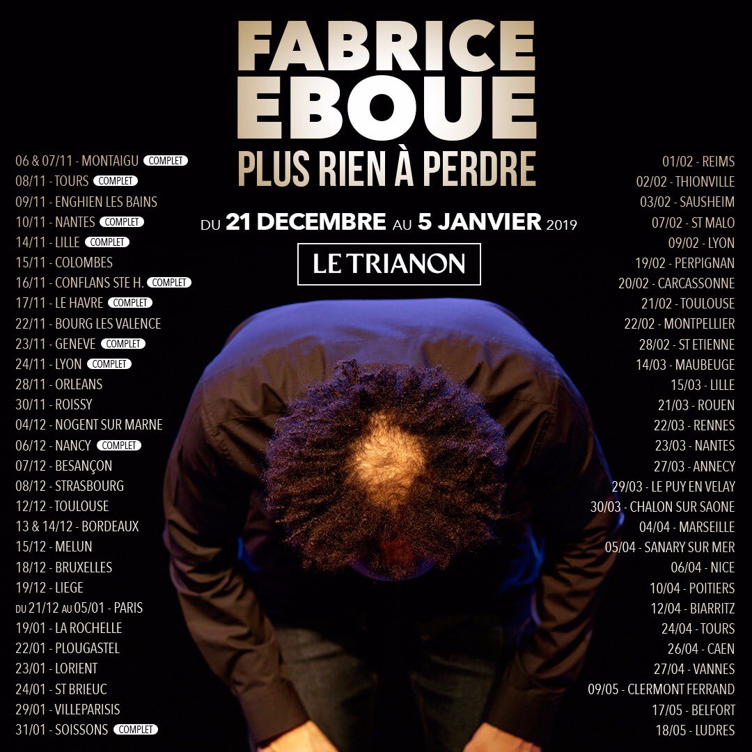 Plus Rien à Perdre partout en France ! 
Infos et billets : bit.ly/PlusRienAPerdre