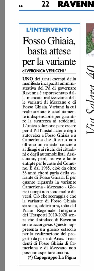 lapignaravenna's tweet photo. Varianti di Gosso Ghiaia e di Mezzano: basta chiacchiere!
#IlRestodelCarlino https://t.co/Hb5W3pBYnm