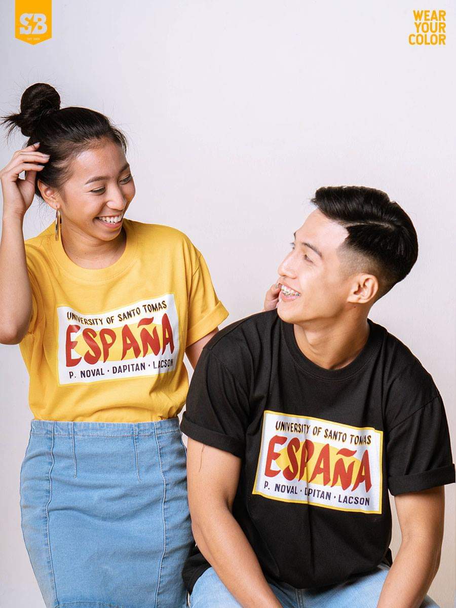 SchoolBusClo's tweet photo. ESPAÑA SIGNAGE
*Available in colors: yellow and black

Go visit the Pink Gold Store @ UST Carpark! Also available online.

#SBCxUST
#WearYourColor https://t.co/4vIVoBr1fQ