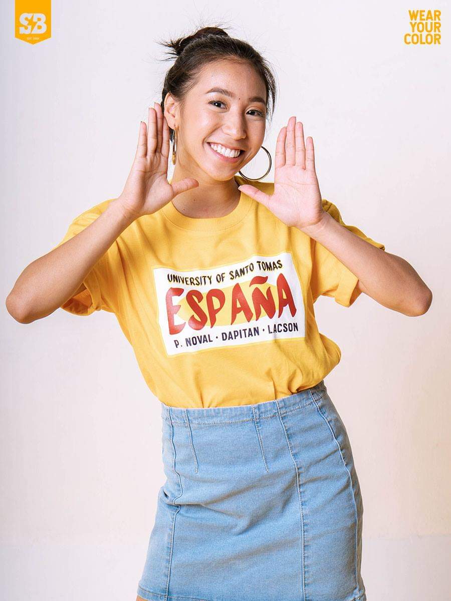 SchoolBusClo's tweet photo. ESPAÑA SIGNAGE
*Available in colors: yellow and black

Go visit the Pink Gold Store @ UST Carpark! Also available online.

#SBCxUST
#WearYourColor https://t.co/4vIVoBr1fQ