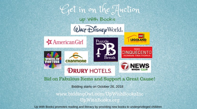 UpWithBooksOrg's tweet photo. Online bidding starts October 26! Visit our auction for fabulous items and support a great cause. We have something for everyone - spots, toys, travel, and unique experiences! Check us out at https://t.co/j6hUrhl3de. #auction #charity #kidsread https://t.co/yBBb2p85xg
