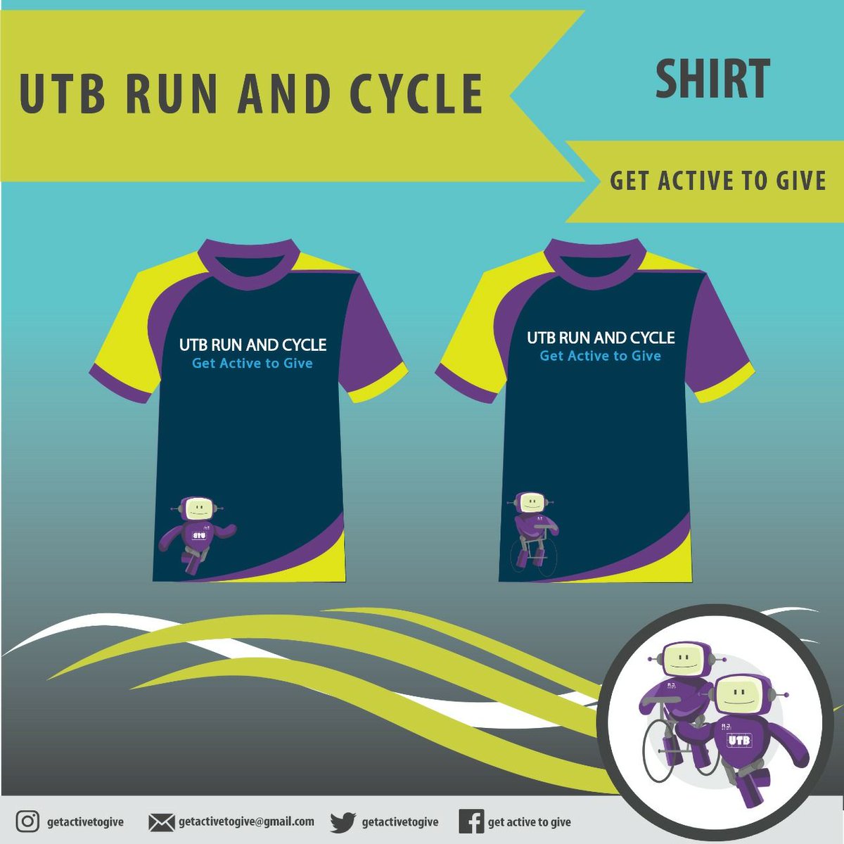 getactivetogive's tweet photo. By joining this event, all participants are entitled to receive a finisher medal🏅, string bag 🎒 and UTB Run &amp; Cycle: Get Active To Give premium tshirt! 👕 https://t.co/ypCKrcvAO3