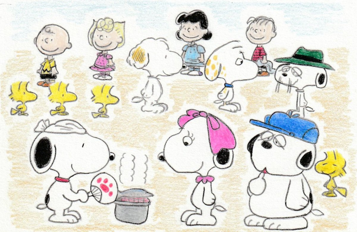 サンマ焼けたよー♪ #イラスト #スヌーピー #illust #snoopy 