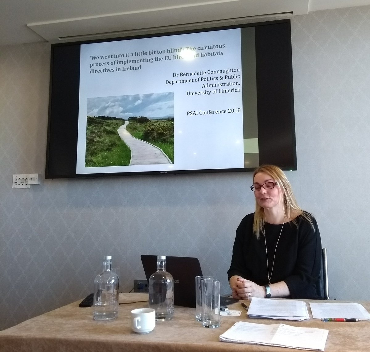 VGravey's tweet photo. EU nature legislation seen as an intrusion in property rights, driven by urban/rural divide - Irish bogs &amp; turf cutting at heart of tensions on the implementation of the Habitats directive. #PSAI2018 https://t.co/A3R18jKNlH