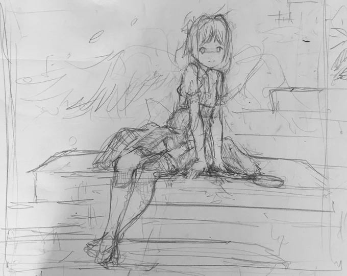 今日中に描こうとしたけど間に合わんかったから諦めたさくらちゃん 