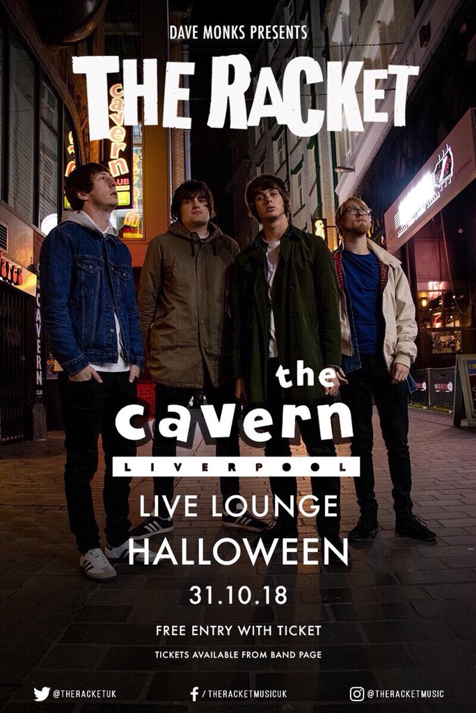 We are very pleased to announce we’ll be headlining @cavernliverpool Live Lounge this Halloween for @Dave_Monks ! This is a free event but please collect tickets to guarantee entry on the night.