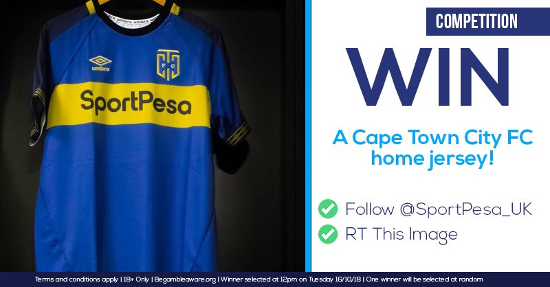 SportPesa_UK's tweet image. Remember this gorgeous @CapeTownCityFC jersey? 

Of course you do...

Well, we promised and @SportPesaSA have delivered (thanks guys!)

Simply follow us and RT this for a chance to win this beautiful garment. Represent your favourite South African football club here in the UK 👍