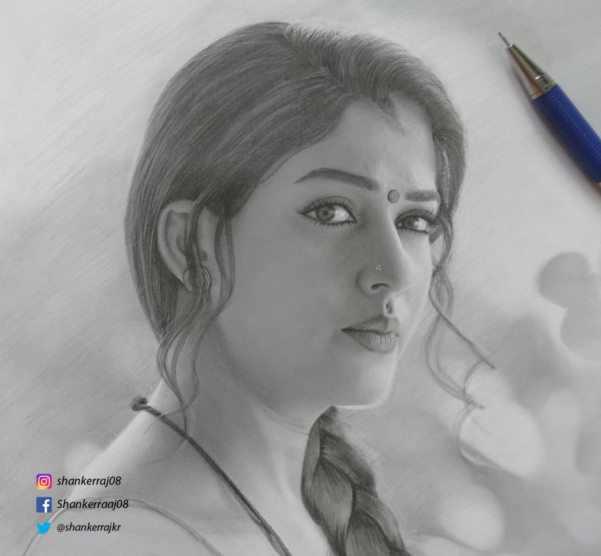 Nayanthara Pencil Drawing Step By Step bestpencildrawing