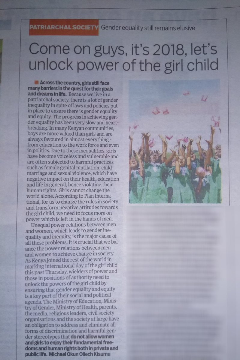 NAYAKenya's tweet photo. Unlock the power of the girl child.

Read  our article on Standard Newspaper today #EmpowerHer  #InvestInGirls @okothkenneth @EstherPassaris @GirlsNotBrides @AMB_A_Mohammed https://t.co/nwZ0bsMCkR