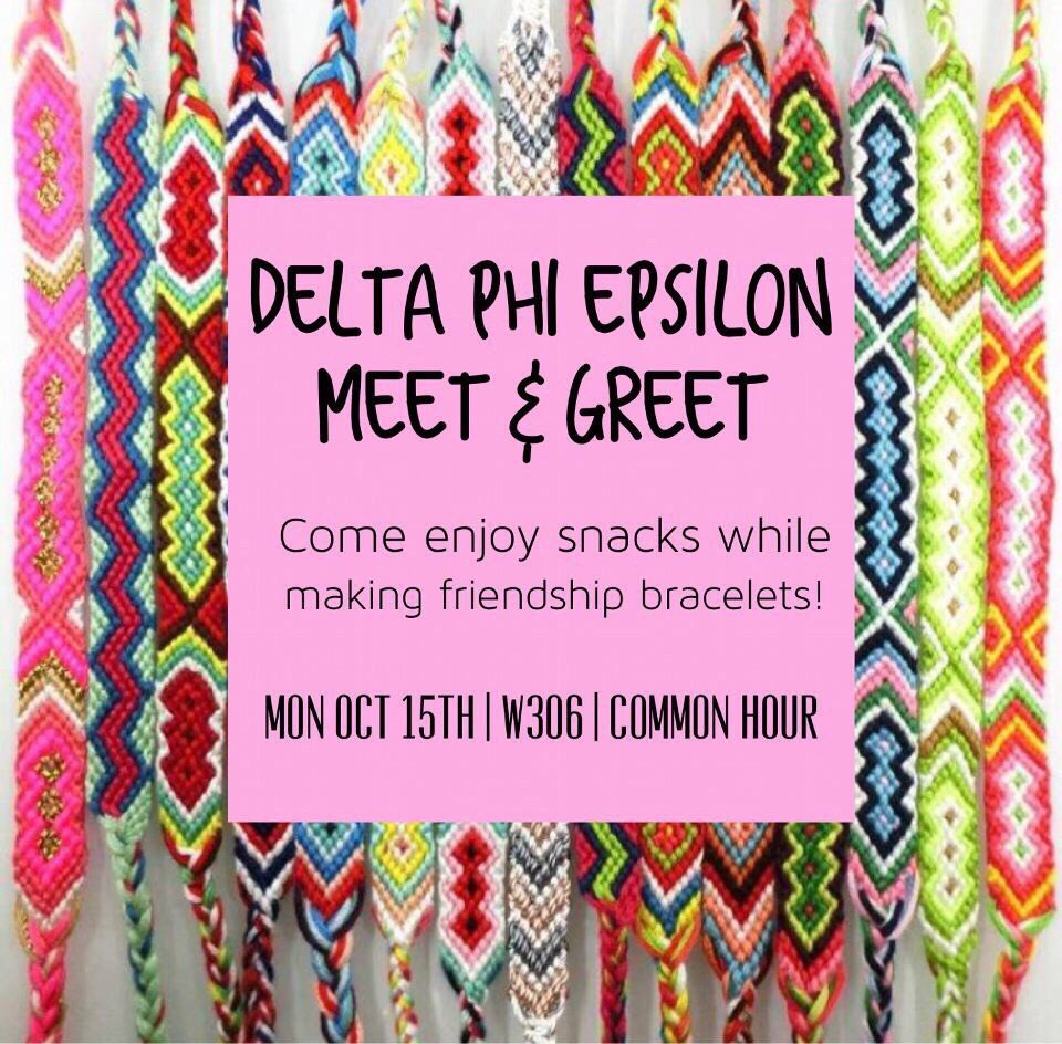 sjcpanhellenic's tweet photo. Come meet the sisters of Delta Phi Epsilon tomorrow!! #gogreek https://t.co/qGchZrZqxu
