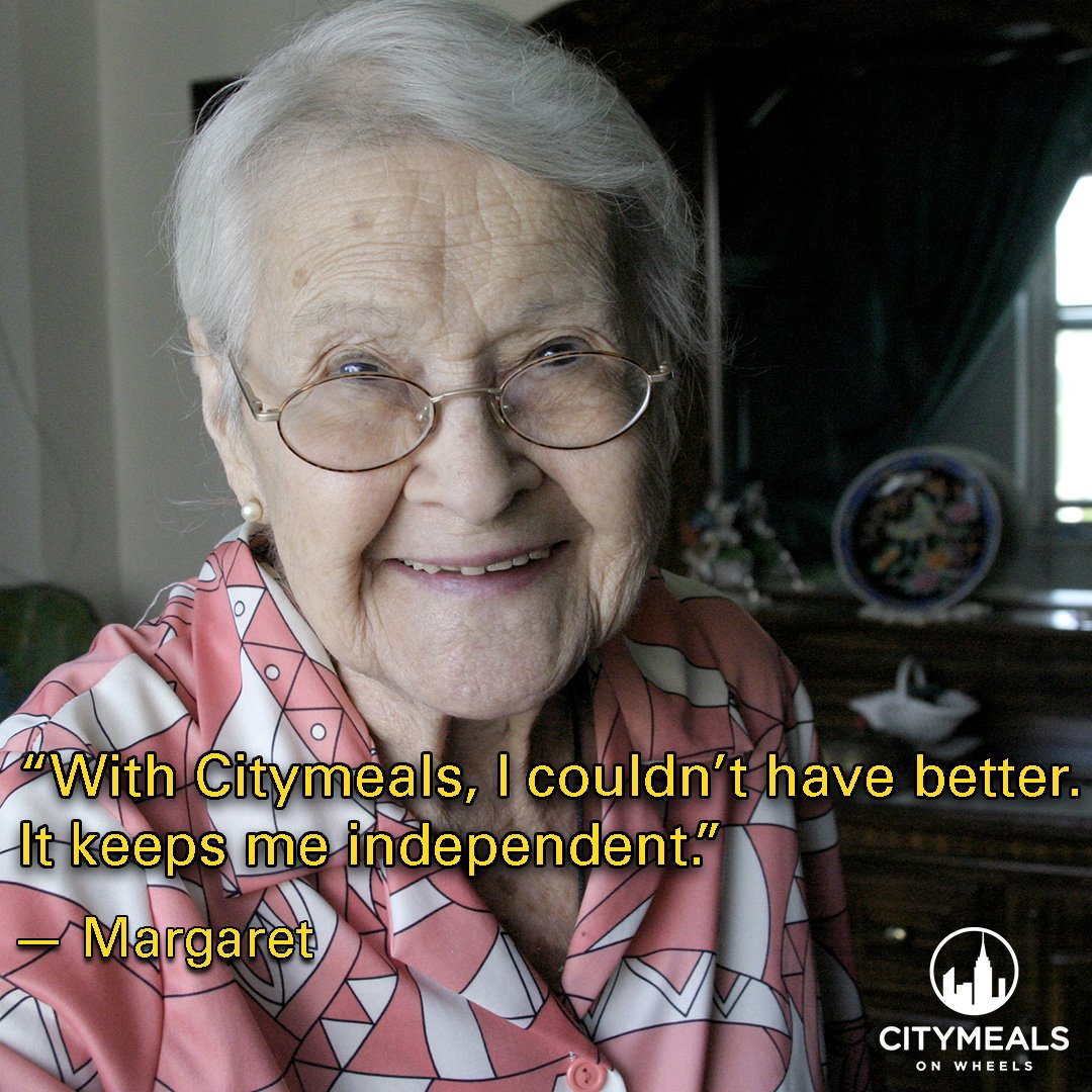 Citymeals's tweet photo. #citymeals #mealsonwheels #independence #nyc #nourish #community #endhunger #endelderhunger https://t.co/BxJLjgPrL2