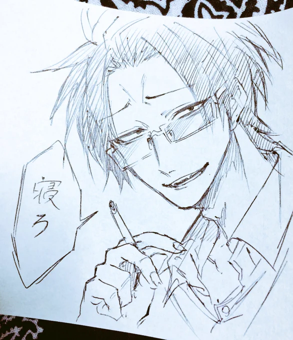 今日は背景デーで人間描いてなかったのでらくがき 