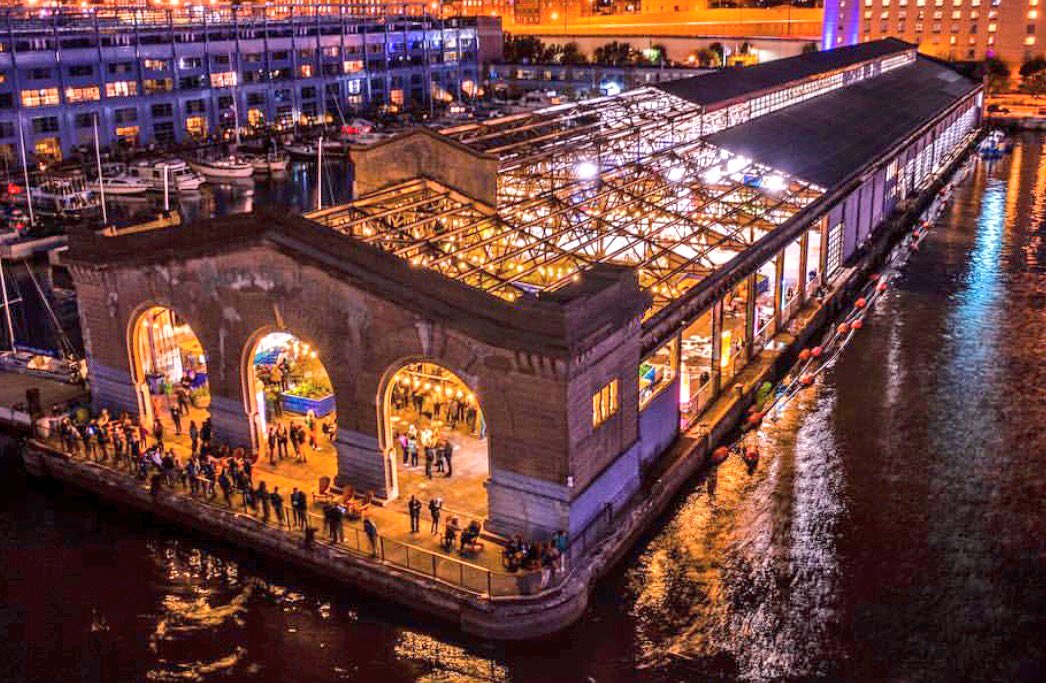 Amazing aerial photo <a href="/cherrystpier/">Cherry Street Pier</a> opening night #Philly’s newest public space. #CivicCommonsUS 📷 IG: flying_bronco