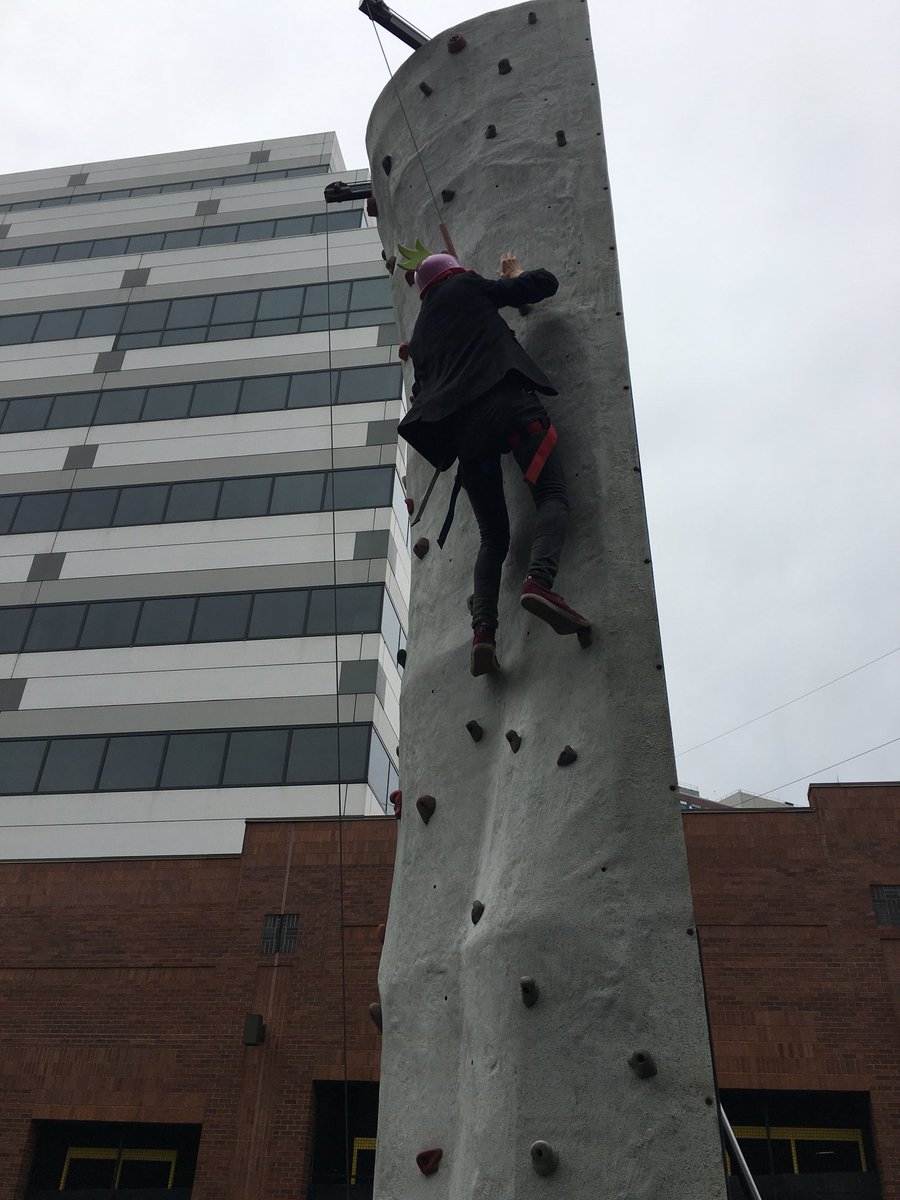 Climb the rock wall at Albany and George!