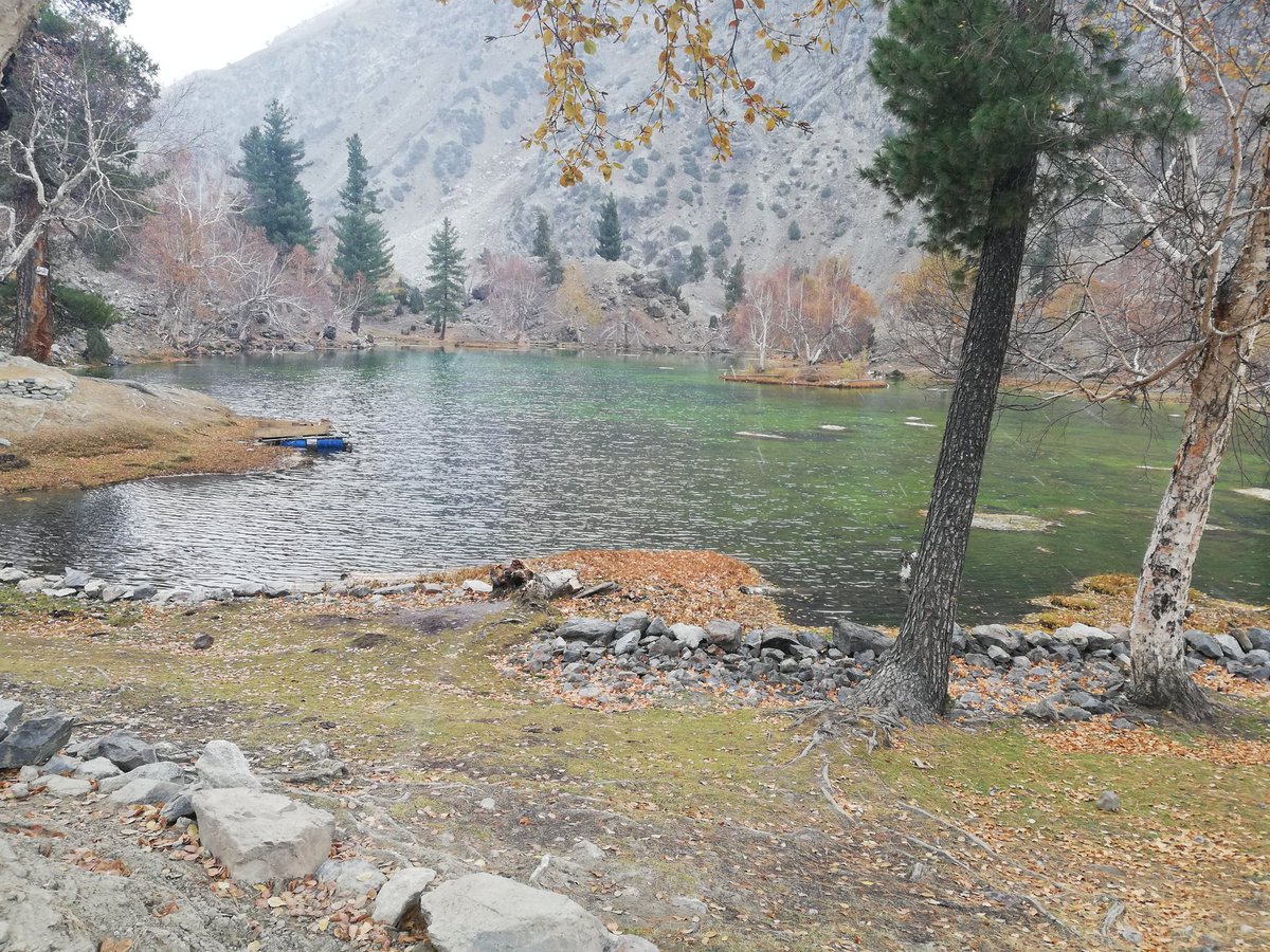 fsherjan's tweet photo. #SatrangiLake in Upper Naltar. It was snowing lightly. https://t.co/rC3o29yXRI