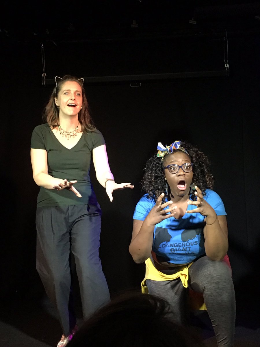 What a great time at the <a href="/hooplaimpro/">Hoopla Impro</a> pre party! Thanks for the excellent hosting <a href="/msmonicagaga/">Monica Gaga</a> and the amazing acts alongside us from @RunawaysImprov, <a href="/dereksmojo/">DereksMoJo</a> (pictured) and Ursa Major: The Bear