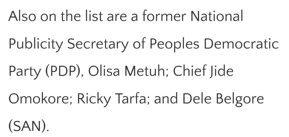AdeBanqie's tweet photo. These are the Corrupt folks on the travel ban list as seen by @TheNationNews. https://t.co/kvGPnVZ7hN