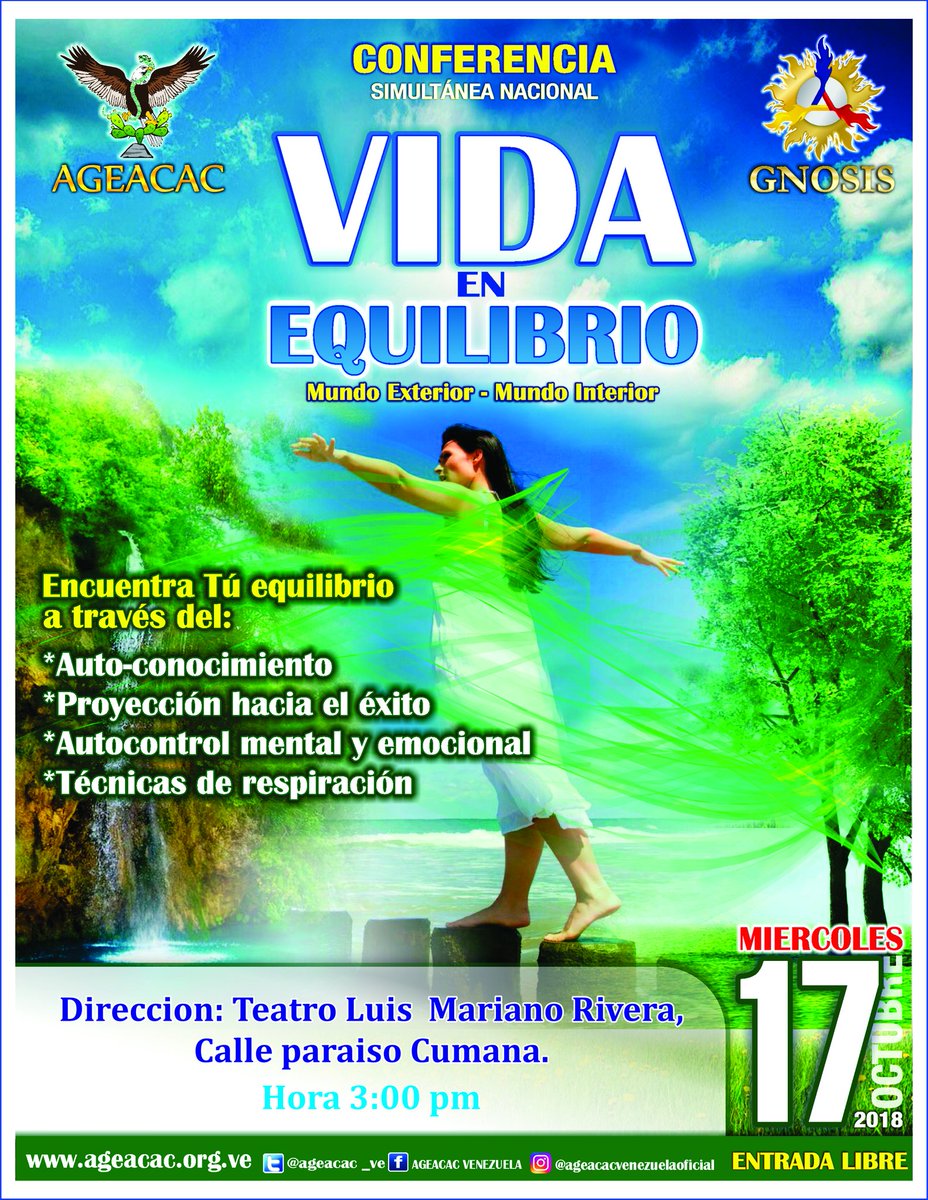SucrenseJohan's tweet photo. Faltan solo tres días para la conferencia #SimultaneaVidaEnEquilibrio , aquí en Cumaná estaremos en el teatro Luis Mariano Rivera a las 3pm este 17 de octubre https://t.co/G7W6O4V8ic