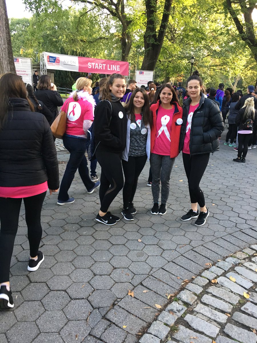 SFBK_WWPolo's tweet photo. Making strides, participating in the Breast Cancer Walk! #MakingStridesCP #SFBKTerriers #BrooklynTough https://t.co/Gdp5ev7CmY