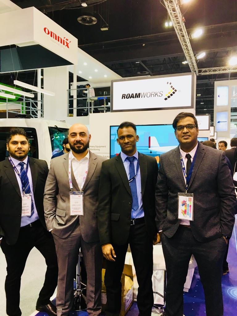 ROAMWORKS's tweet photo. Our champs at @GITEXTechWeek Stop by #ROAMWORKS at C7-01 #MicrosoftGITEX18 #IOT #HeavyEquipment #CargoSecurity #IOTsolutions https://t.co/qj97cVEls1