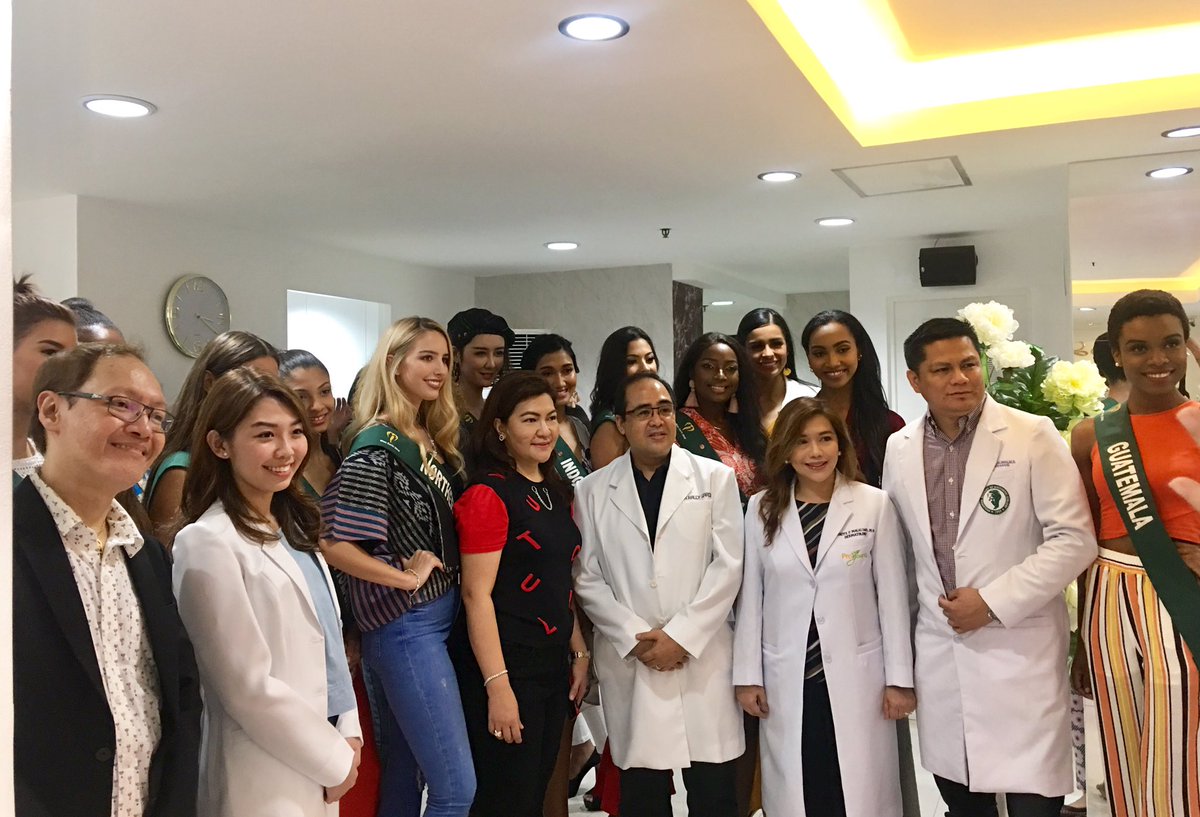 JimMacalino's tweet photo. Miss Earth 2018 candidates at ProYoung Wellness Clinic! #MissEarth2018 #ProYoung https://t.co/4jAuiGDUg2