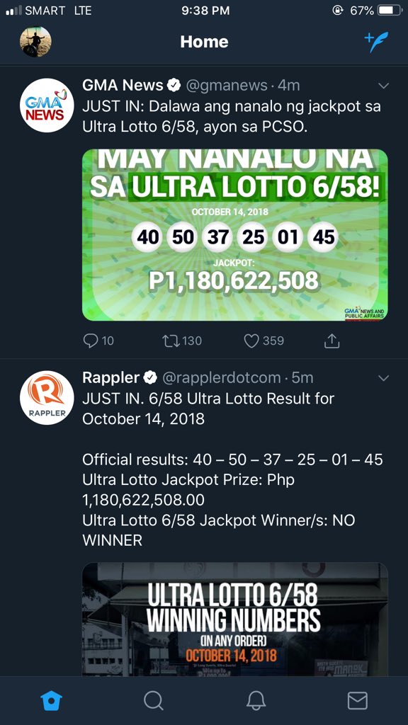 nanalo sa lotto 2018
