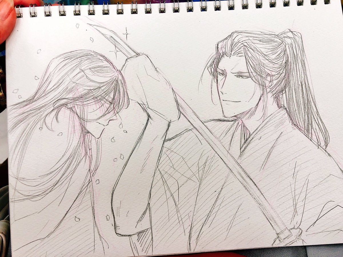 自分で描いたスケブを自分で撮ることを覚えました💪
1枚目:家で描いたやつ。色付きはレア度だけならSSR
2枚目:「かっこいい兼さんを……あっやっぱり土兼描いてください」「歳さんの前でかっこいい顔できないんですけど大丈夫ですか!?」
3枚目:三日月が古のBLの攻めみたいな顔してる……🤔 