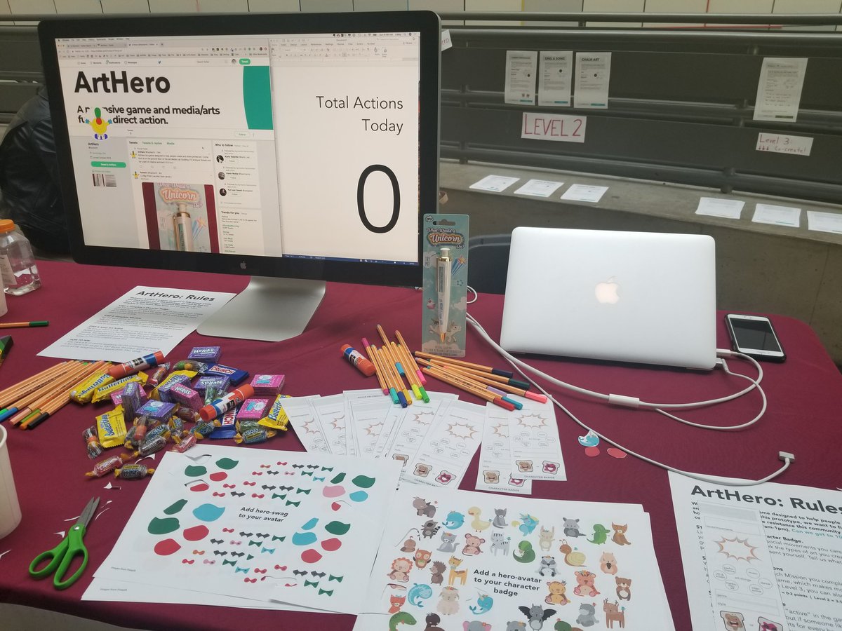 MITHackingArts's tweet image. Making #ArtHero avatars at the Arts &amp;amp; Tech Expo! Come make yours! #cocreate #hackingarts2018