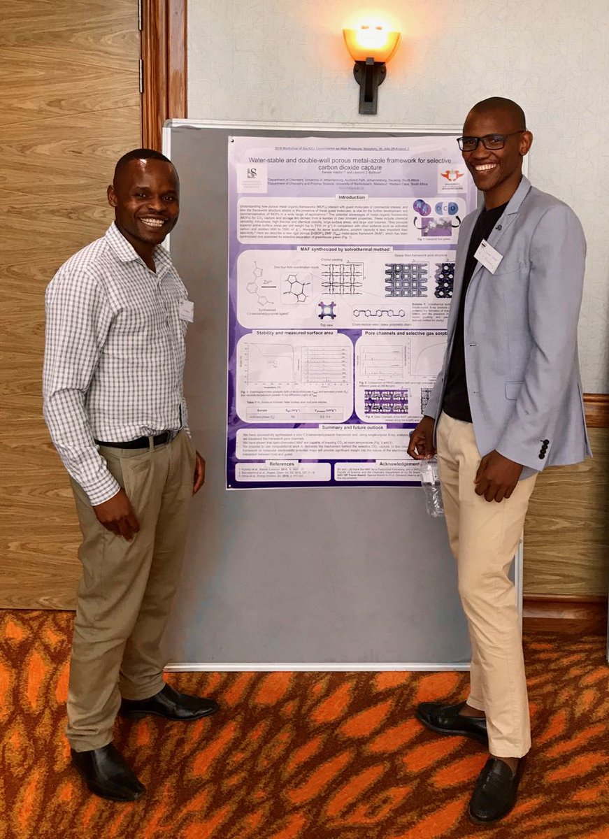 ChemSocBotsw's tweet photo. Poster session @2Soicsa: @Majorpelo 🇿🇼 &amp; @BaneleV 🇿🇦 #IUPAC100 #2SOICSA https://t.co/Y2E3bD7nSI