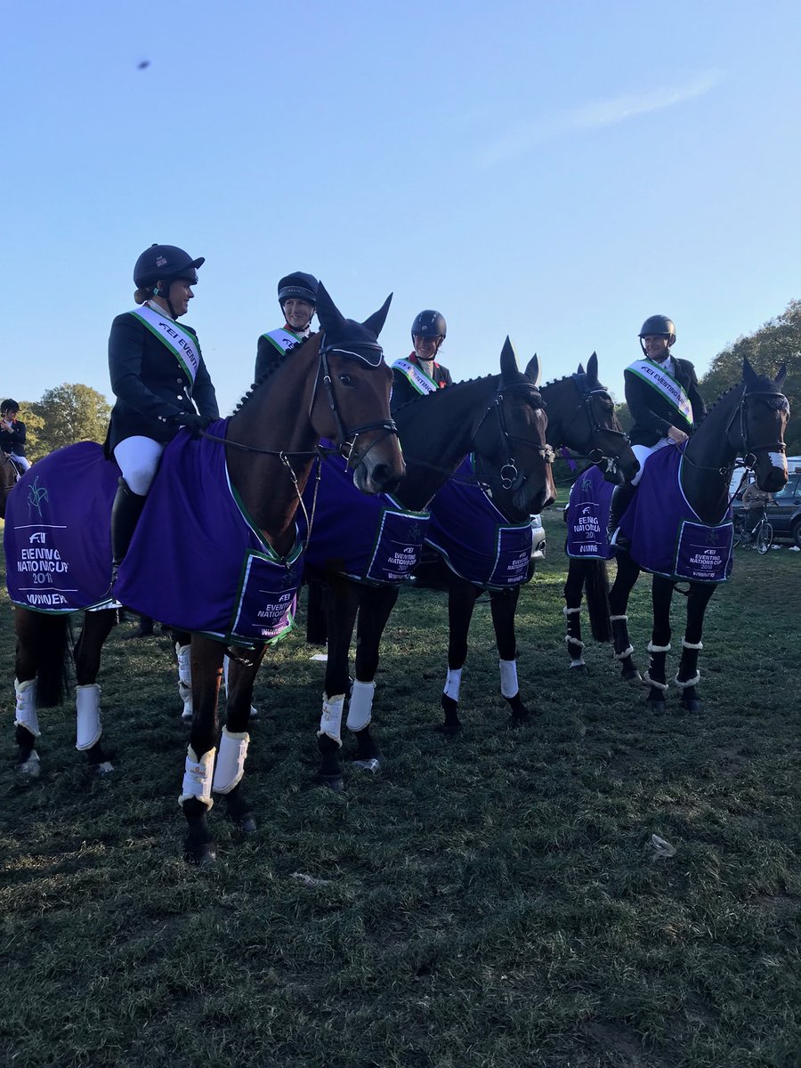 LizBrownVet's tweet image. Great Britain win the 2018 Nations Cup series! Congratulations to all the riders, horses, grooms and owners who have contributed to the success! 🇬🇧🇬🇧🇬🇧🥇⁦@TeamGBR⁩ ⁦@militaryboekelo⁩