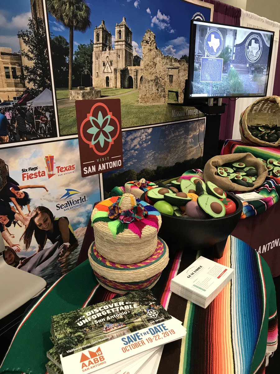 karenb31's tweet photo. Viva AABB! We’re looking forward to hosting AABB in San Antonio next year! Come see us at booth 1919 and get your save the date card and stress squeezer avocado! #aabb18 #visitsanantonio #aabb19 https://t.co/D4jHhHPdqo