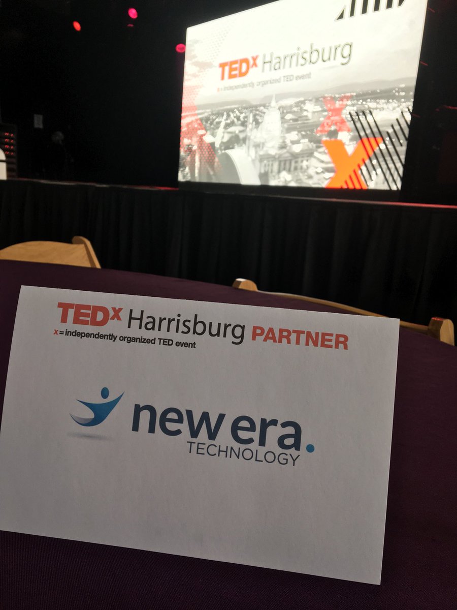 jgreenesix's tweet photo. ⁦@NewEraTech_US⁩ Proudly our Third Year sponsoring a wonderful event. #Innovators ⁦@tedxharrisburg⁩ https://t.co/OQpAsrdjwd