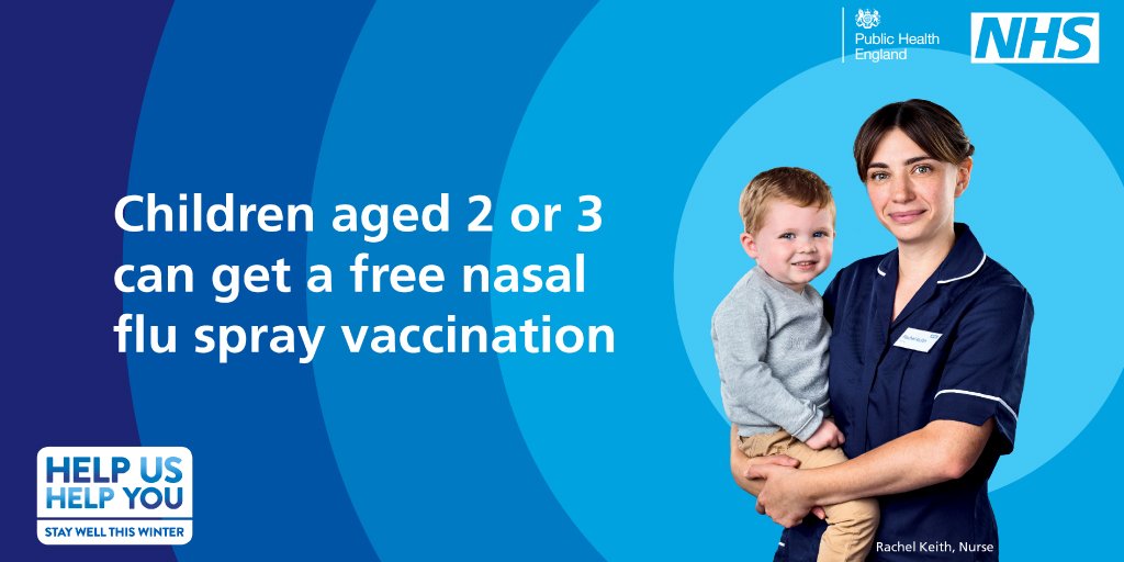 ciosicb's tweet photo. Is  your child aged 2 or 3? Ask your GP for the free flu nasal spray vaccination. https://t.co/piMb5G97vr