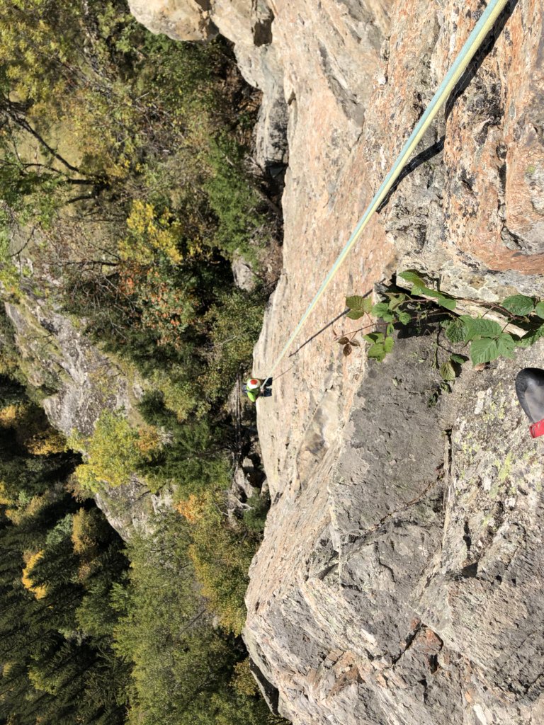 Great day in beautiful sunshine in Switzerland 🇨🇭 (just). Some stunning climbing up about 10 pitches with James. Now to get some rock shoes that fit properly.