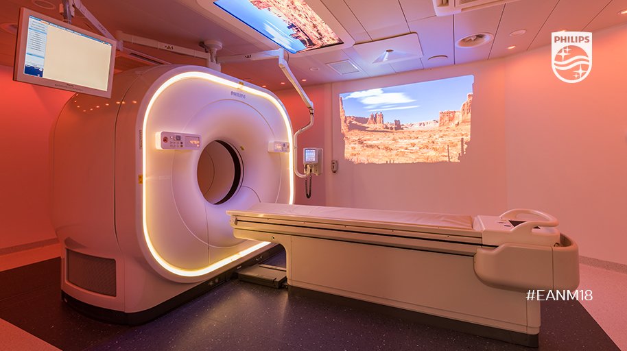 PhilipsLiveFrom's tweet image. Want to see how Vereos Digital PET/CT with Ambient Experience can provide a positive environment for patients and caregivers? Visit us at booth #36 for a virtual reality tour. #EANM18