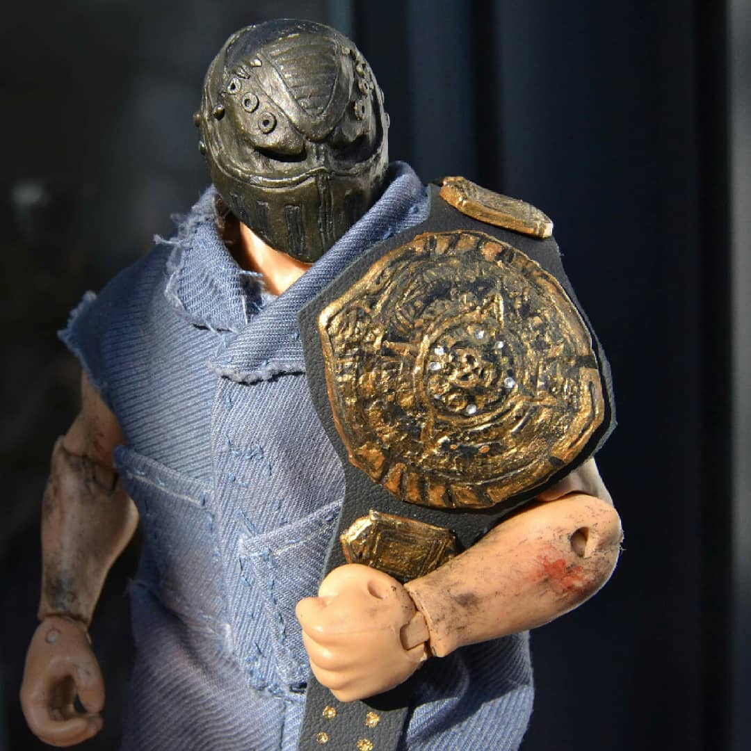 Custom Mattel Elite Matanza with a custom #LuchaUnderground Championship 😊
