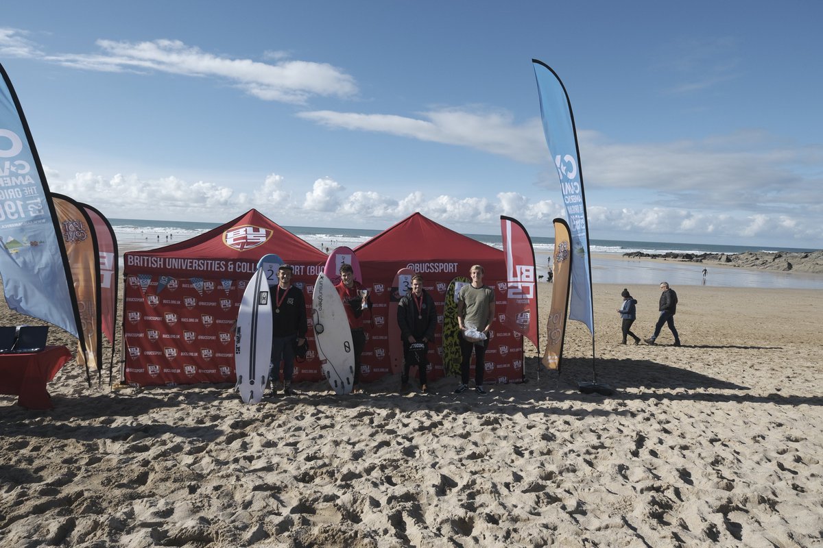 BUCSsport's tweet photo. #BUCSSurf | That concludes the BUCS Surf Championships 2018.
Men's Winner: Tomos Hawkins-Meopham
Women's Winner: Emily Williams
Men's Team Winner: @SportSwans
Team Winner: @PlymUni
π https://t.co/xhFo4blOtG https://t.co/P4DSnMeRpg