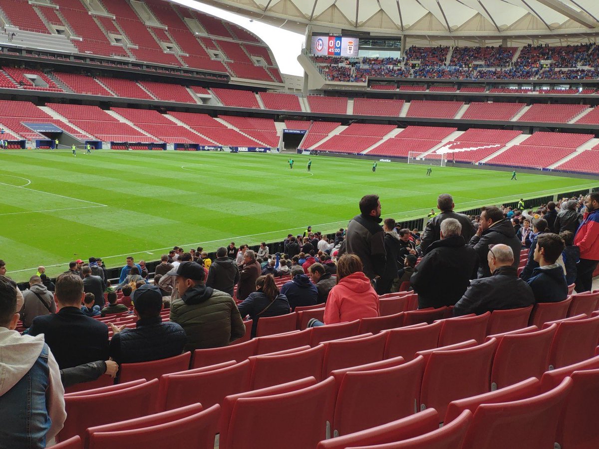 Descanso en el Wanda. Partido trabajado sin un claro dominador. Vamos Rayito!!