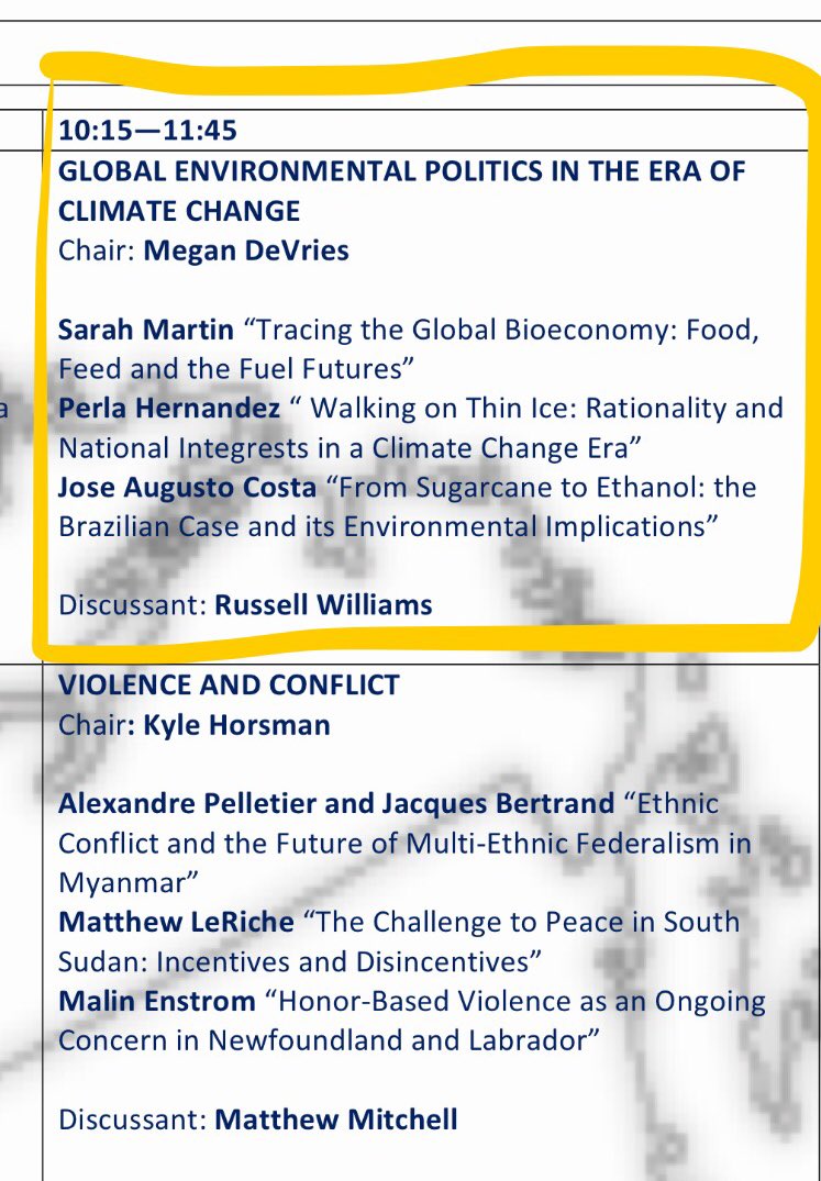 Perla_hg's tweet photo. Honored to present at the Global Environmental Politics in a Climate Change Era Panel with @eatingpolitics @joseaugustomc @RussAlanWill .Thank you for your presentations,feedback &amp; for inviting me. Congrats for such a great conference @isaluciecote @amandabittner 
#APPSATHEROCK https://t.co/qHm91SjDwl