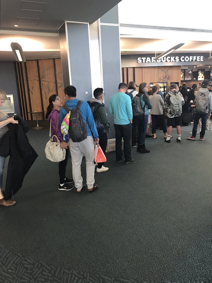A real first world problem, deciding whether to do the line up at Starbucks <a href="/yvrairport/">YVR</a>