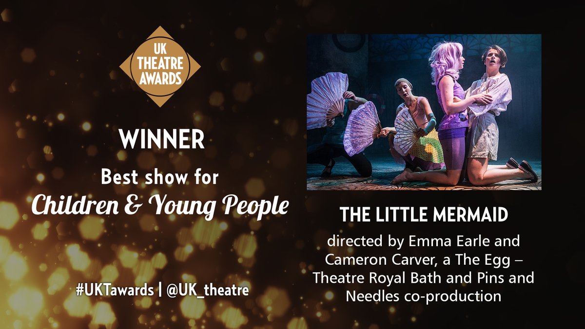 WestEndPicnic's tweet photo. 🏆 #UKTawards 🏆

The 2018 @uk_theatre Award for Best Show for Children &amp; Young People goes to @theeggbath, @TheatreRBath &amp; @pinsandneedles0's production of #TheLittleMermaid which was directed by Emma Earle &amp; @camcarv!

#UKtheatreawards #uktheatreawards2018 https://t.co/IAJ4zR0Mi7