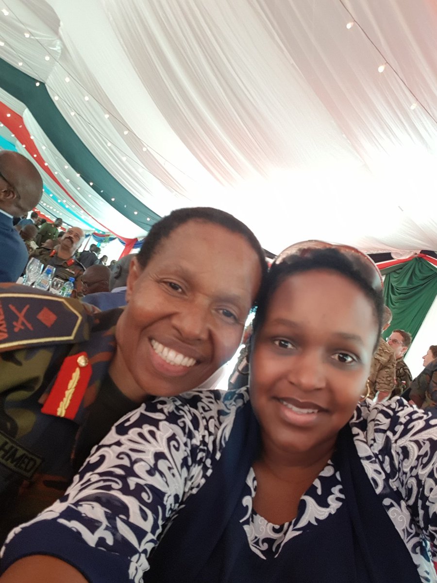 HonWangari's tweet photo. My best interaction today . Major General Fatuma Ahmed. Awesome lady 
#KDFDay2018 https://t.co/0462vCAy6i