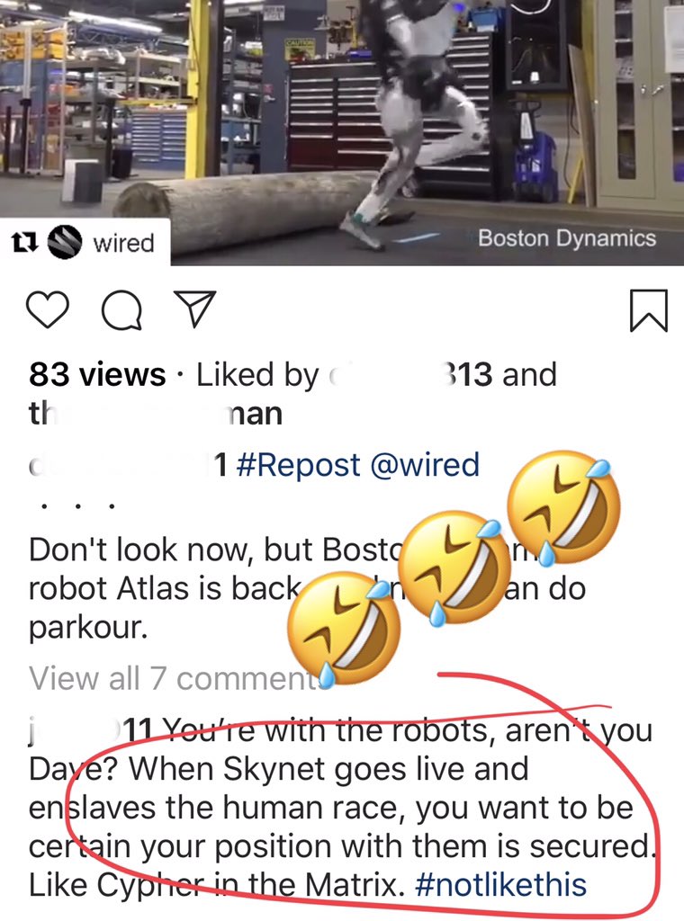 davidbutlermd's tweet image. I posted that on my IG and my friends put me on blast and started geeking out in me!  #CyberdineSystems 

In a weird way... maybe he&apos;s right! 🤓👀 #Skynet